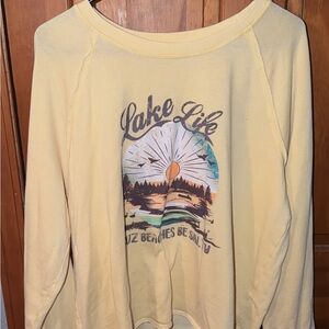 Maurices Yellow Graphic Sweatshirt